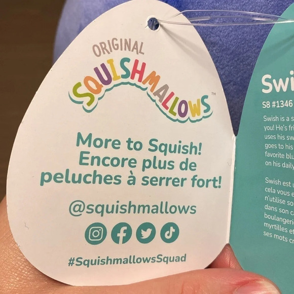 Squishmallow Swish the Swordfish. 8”​ - Picture 4 of 6